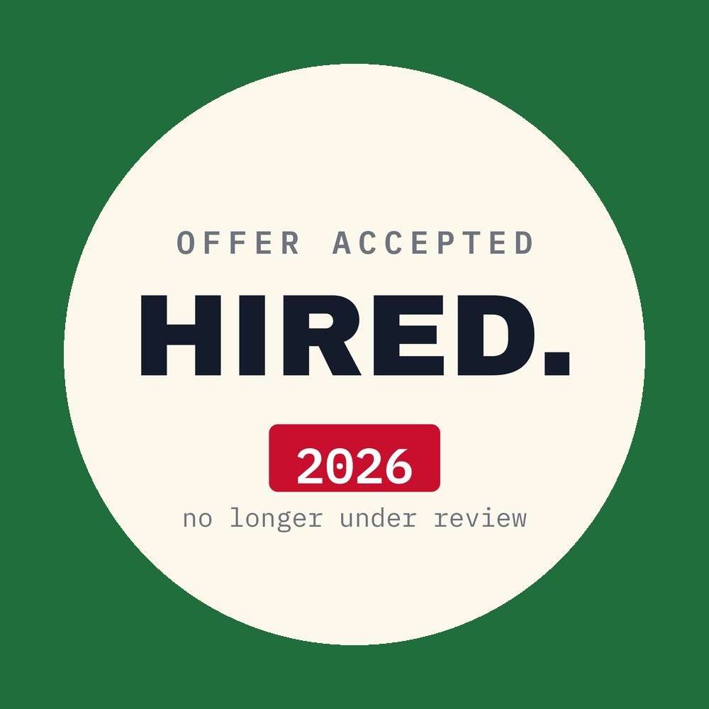 Hired In 2026 Ornament in White, photo 1 of 1