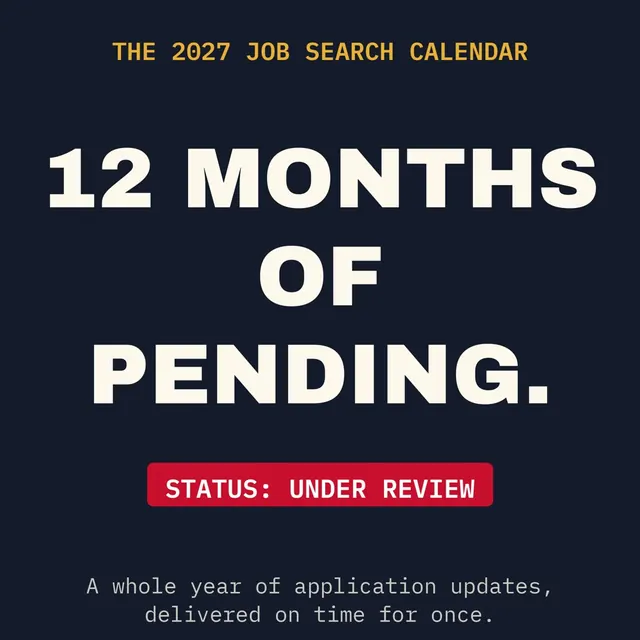 Show 12 Months Of Pending: The 2027 Job Search Calendar in Multi, photo 1 of 3