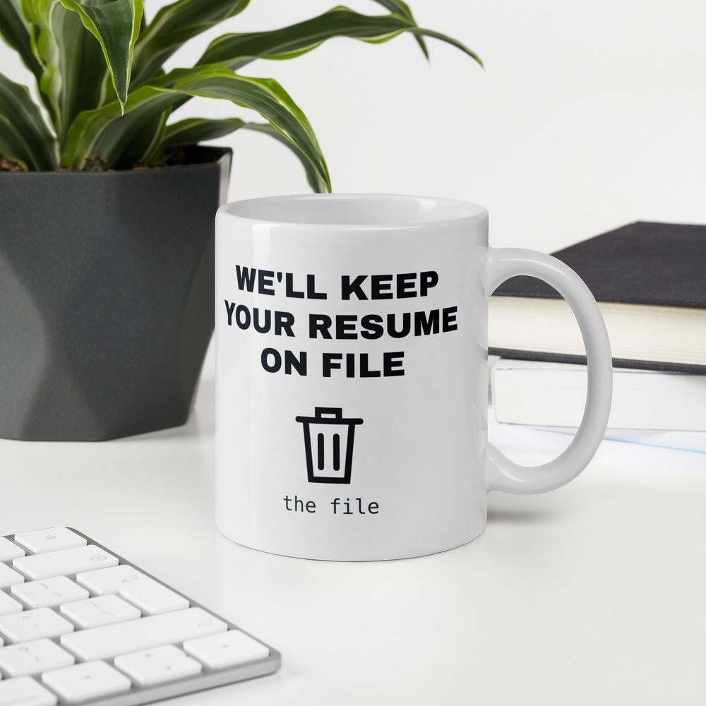 "On File" Mug in White